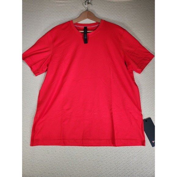 Lululemon Soft Jersey Short Sleeve Men's Size XL Red Athletic Performance Casual - Picture 1 of 7